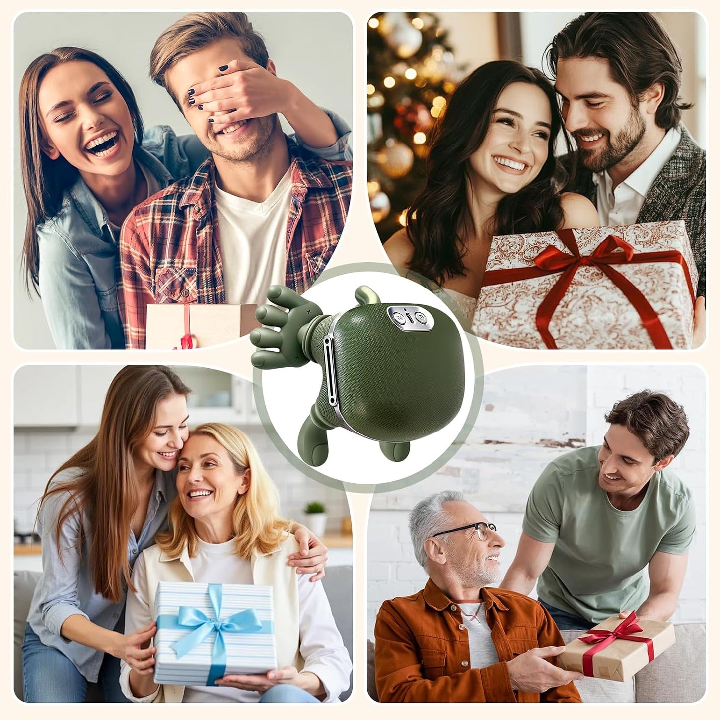 4D Wireless Neck Massager With Heat – Deep Kneading Relief