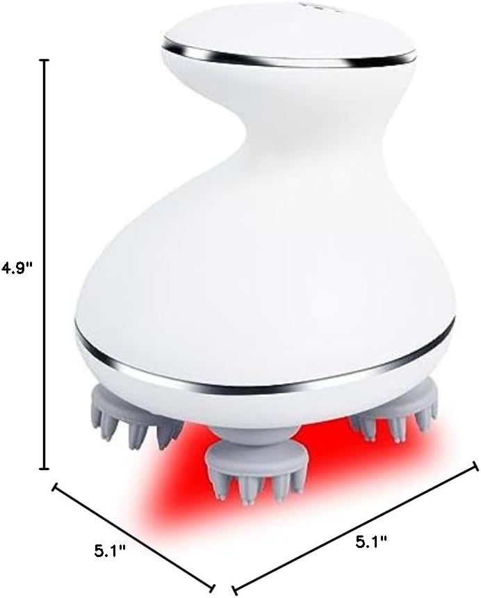 Electric Scalp Massager – Red Light Care & 4 Massage Modes