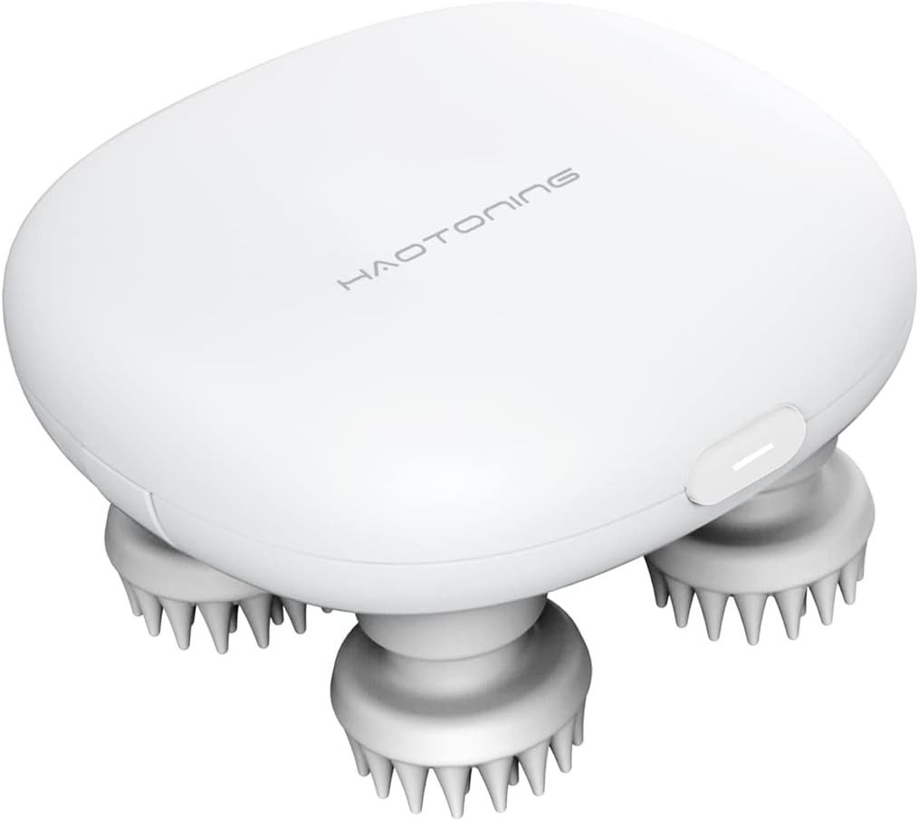 Electric Scalp Massager with Red Light – Waterproof & Cordless