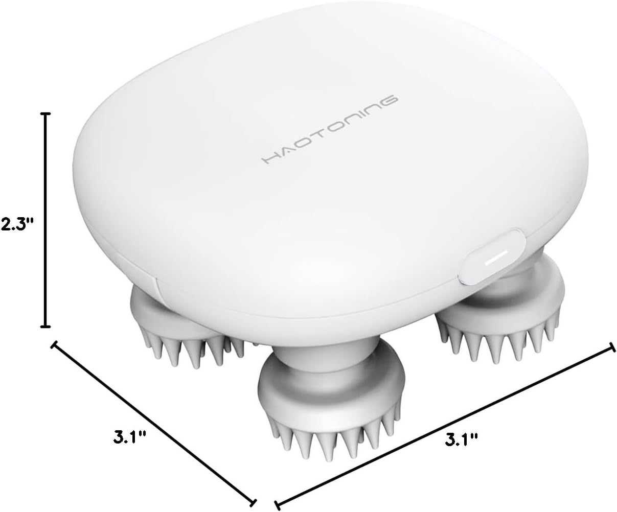 Electric Scalp Massager with Red Light – Waterproof & Cordless