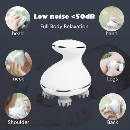 Electric Scalp Massager – Red Light Care & 4 Massage Modes