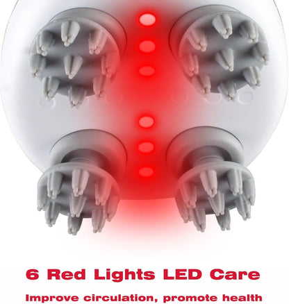 Electric Scalp Massager – Red Light Care & 4 Massage Modes