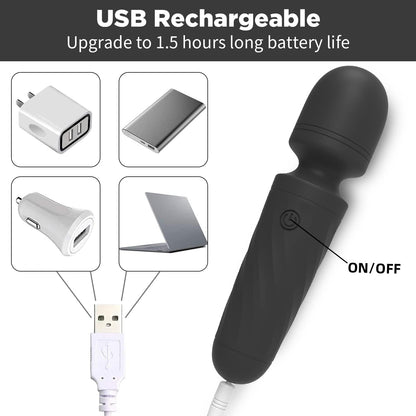 Mini Wand Massager – Quiet, Water-Resistant & USB Rechargeable