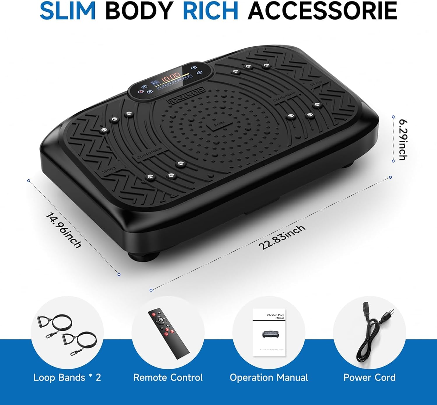Vibration Plate Exercise Machine – 199-Speed Full Body Trainer