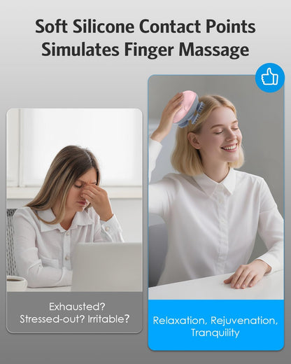 Electric Scalp Massager with 96 Nodes – Handheld & Waterproof