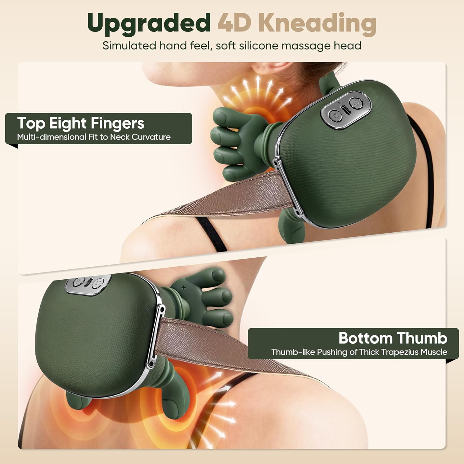 Heated Neck and Shoulder Massager – 4D Kneading Relief