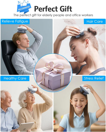 Electric Scalp Massager with 96 Nodes – Handheld & Waterproof