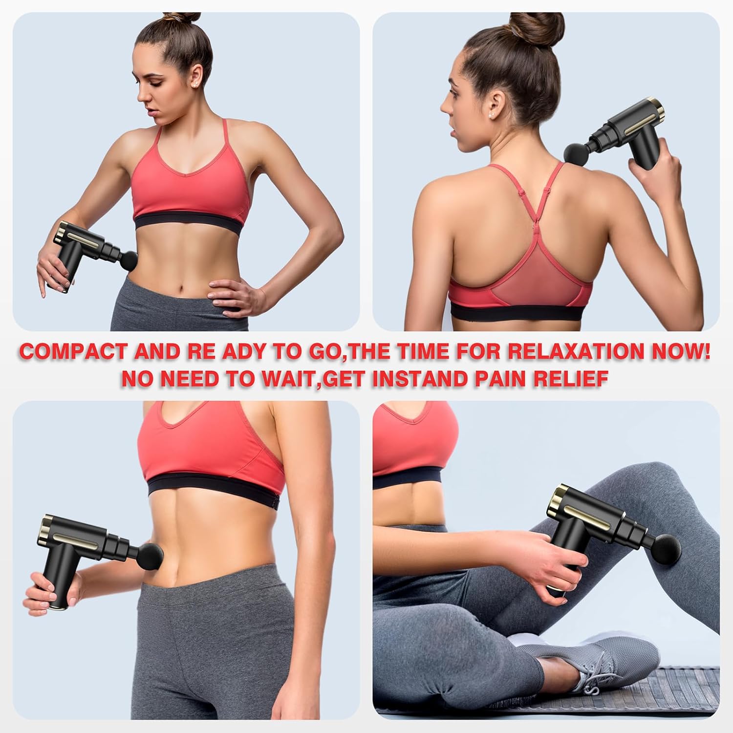 Mini Deep Tissue Massage Gun – Quiet Percussion Massager