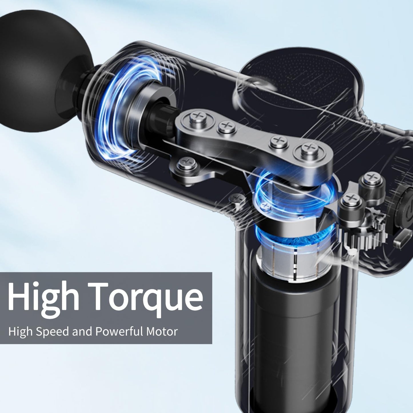 Deep Tissue Massage Gun – Portable with 4 Heads