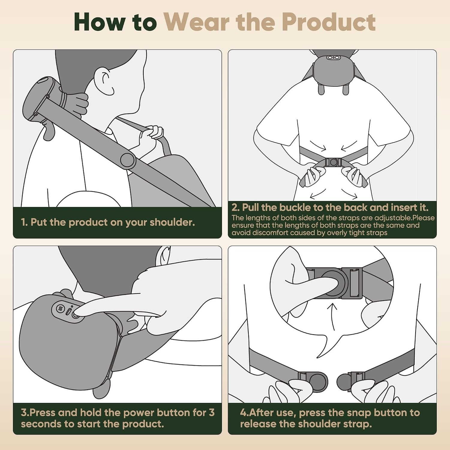 Heated Neck and Shoulder Massager – 4D Kneading Relief