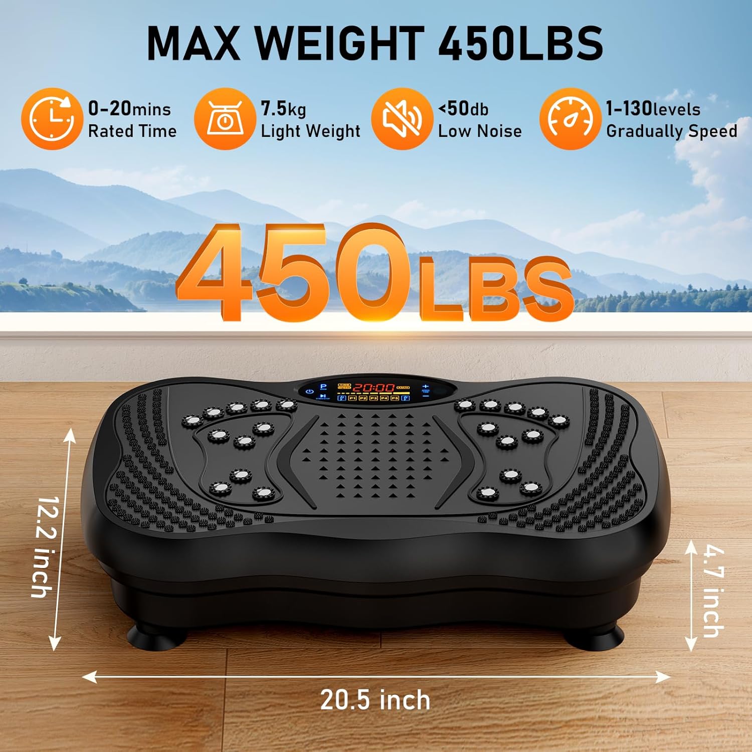Vibration Plate Exercise Machine – 130-Level Full Body Trainer