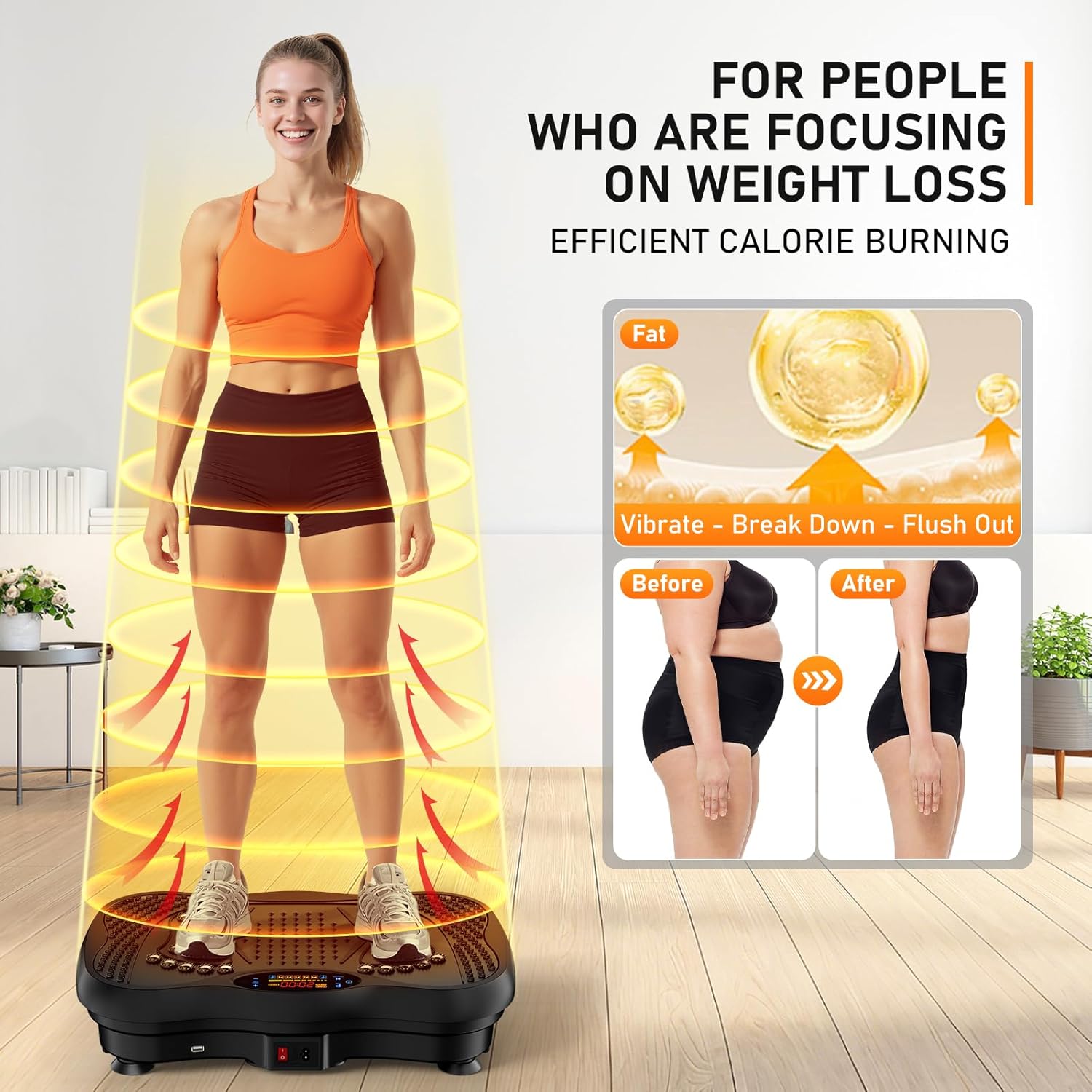 Vibration Plate Exercise Machine – 130-Level Full Body Trainer