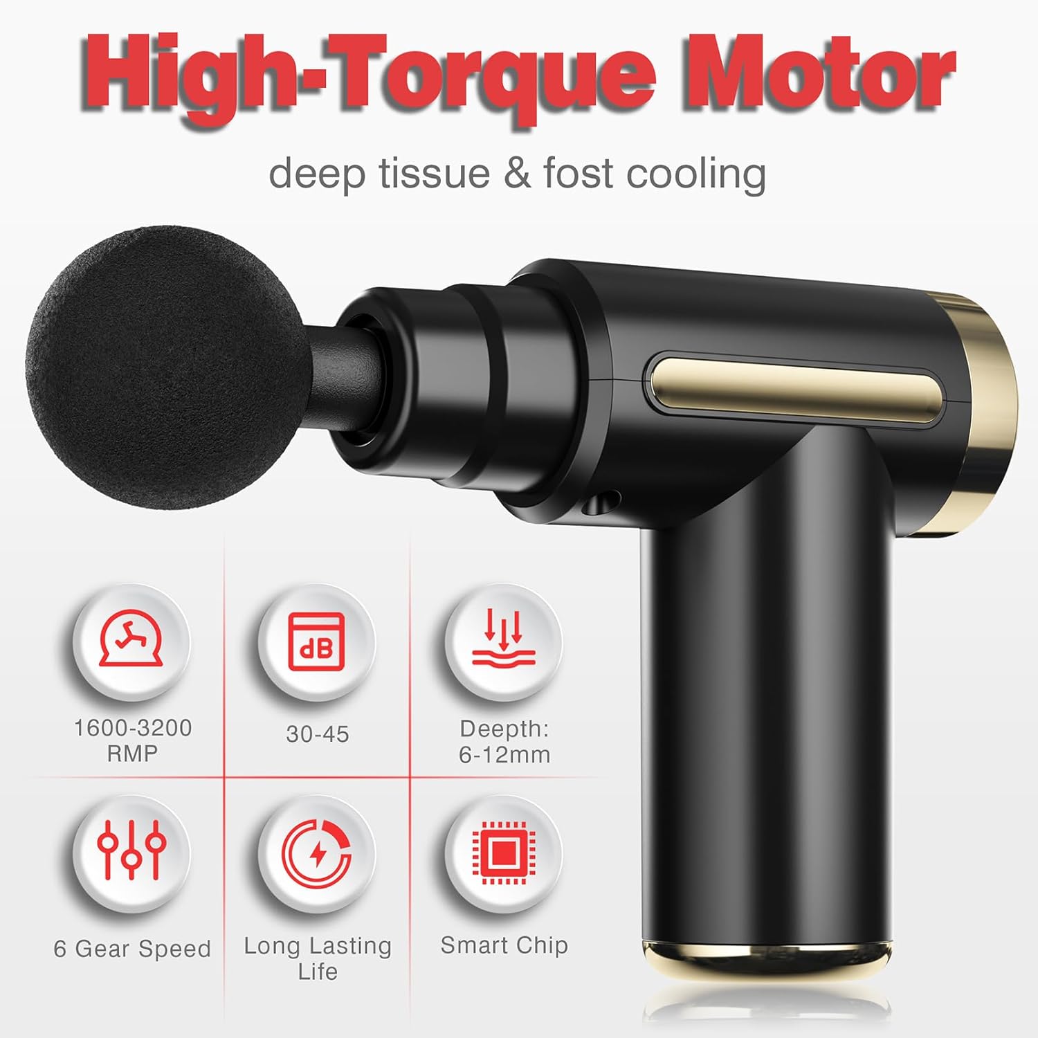 Mini Deep Tissue Massage Gun – Quiet Percussion Massager