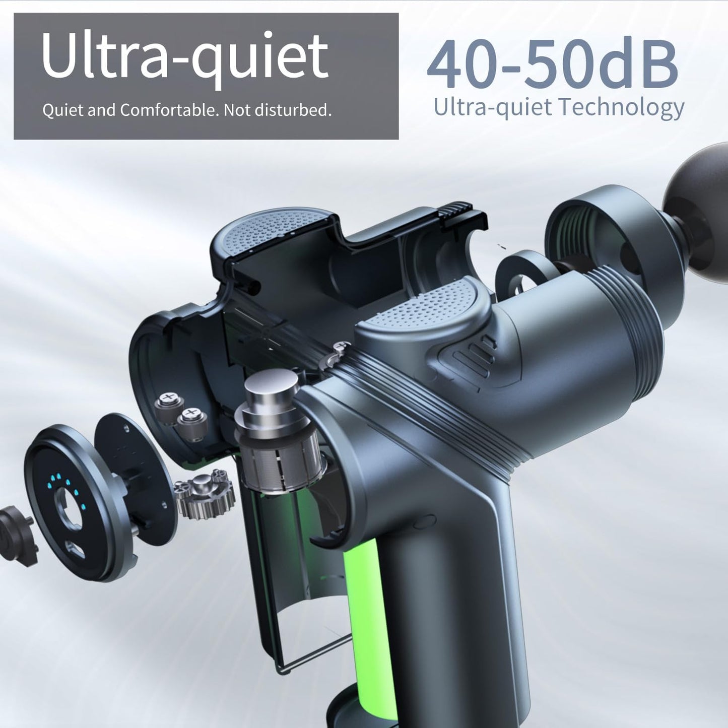 Deep Tissue Massage Gun – Portable with 4 Heads