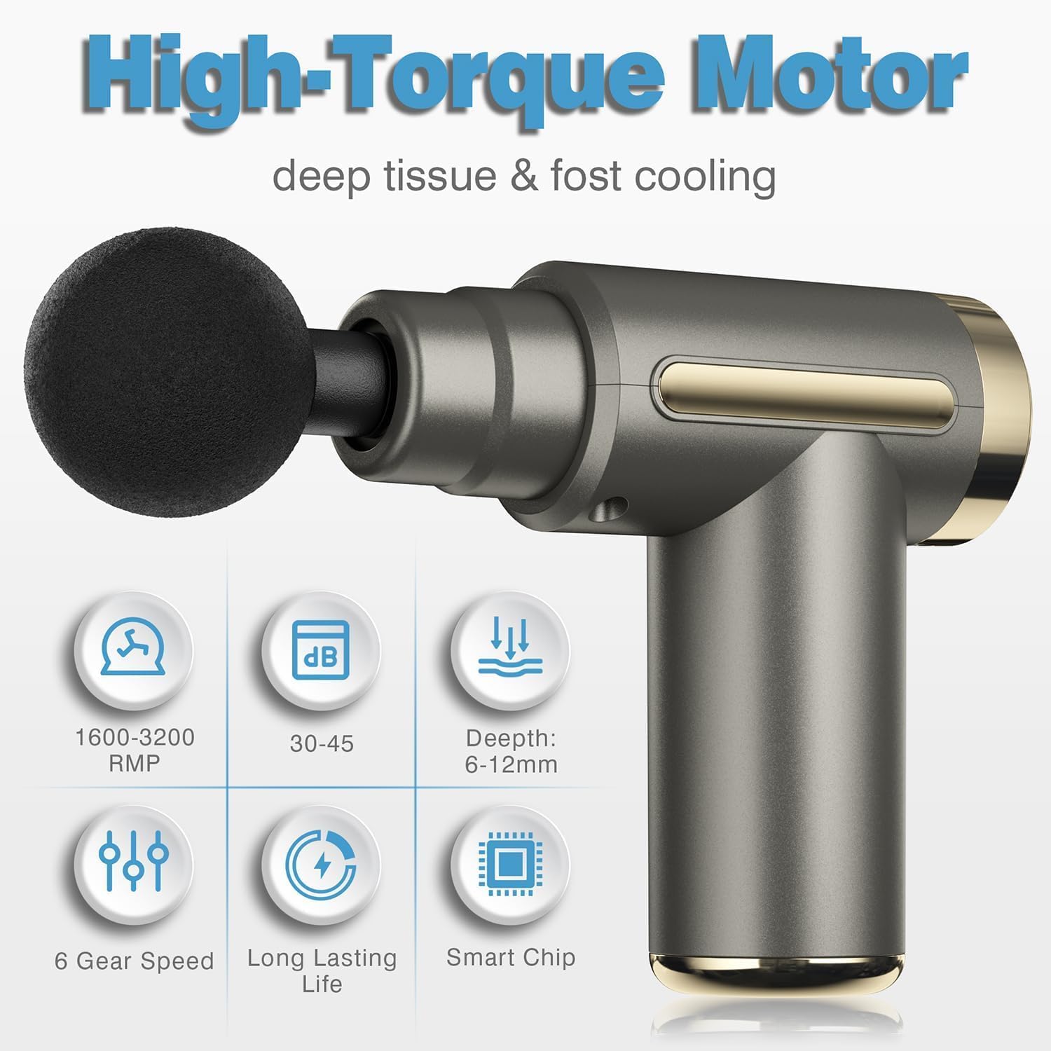 Mini Deep Tissue Massage Gun – Quiet Percussion Relief