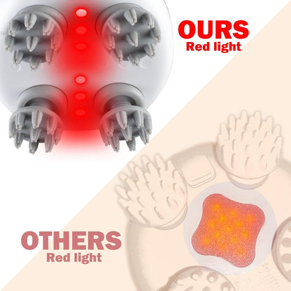 Electric Scalp Massager – Red Light Care & 4 Massage Modes