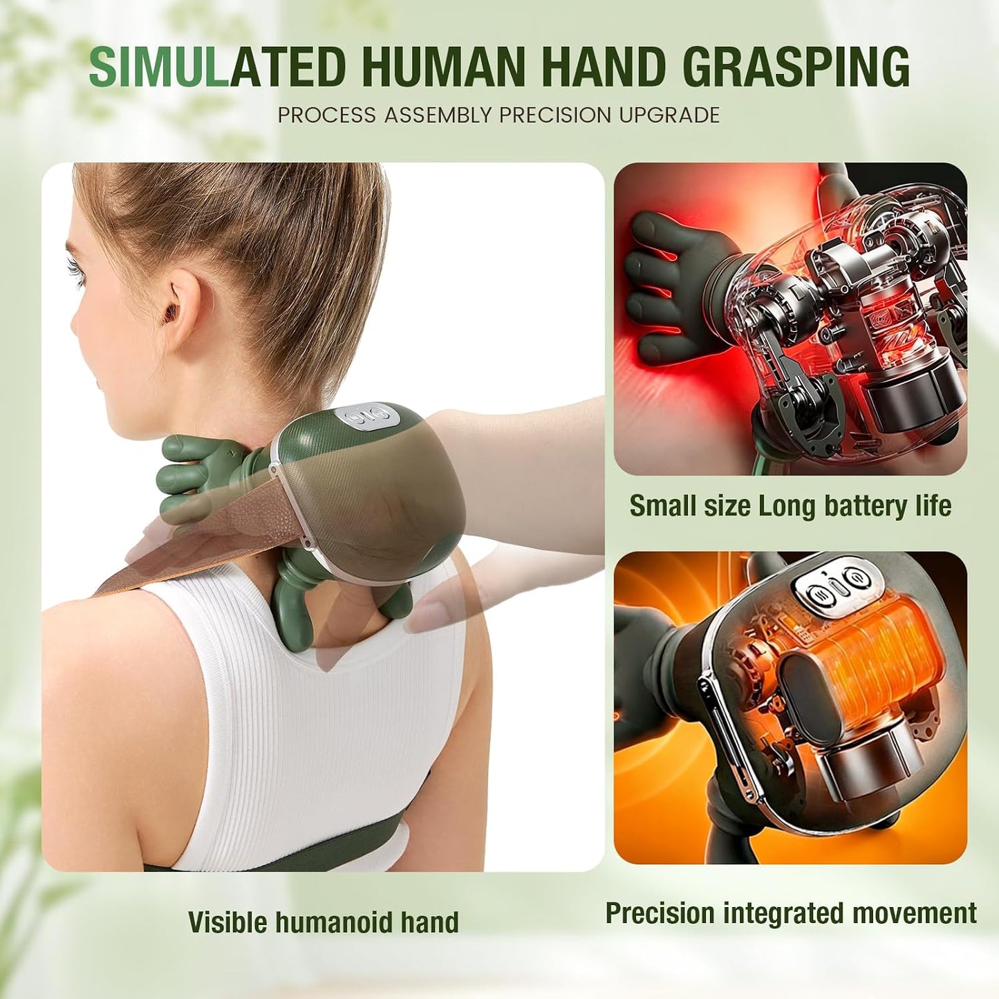 4D Wireless Neck Massager With Heat – Deep Kneading Relief