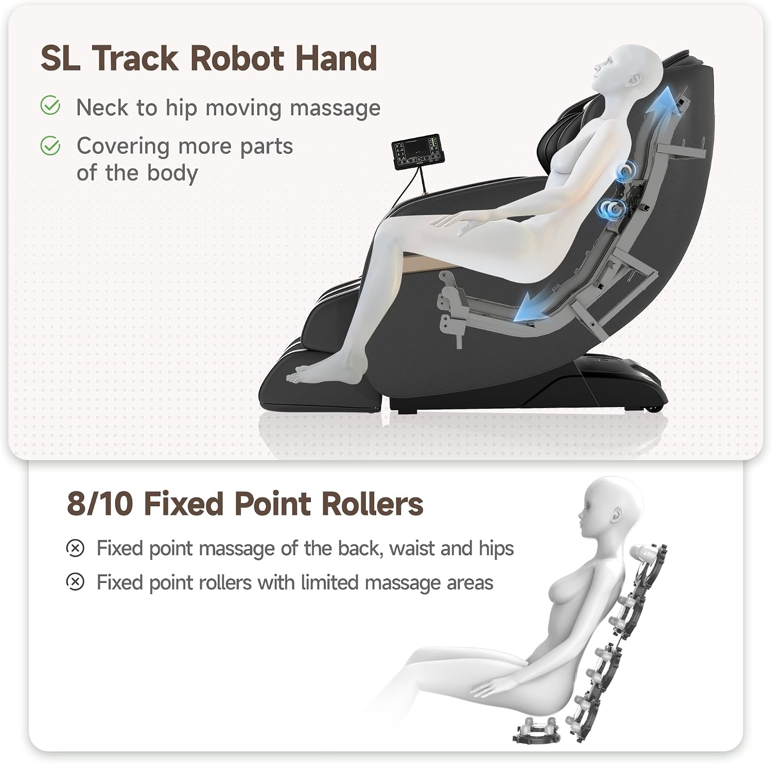 2D SL-Track Zero Gravity Full Body Massage Chair