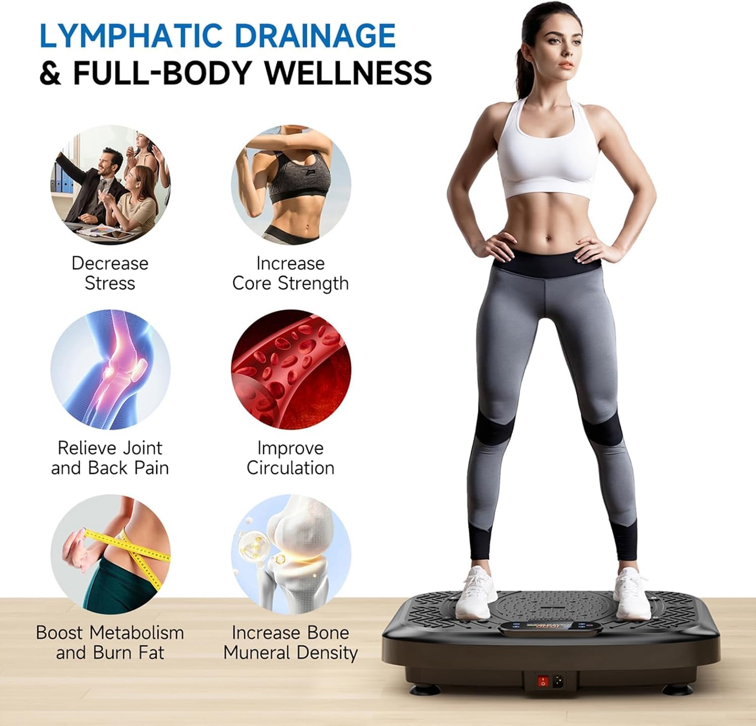 Vibration Plate Exercise Machine – 199-Speed Full Body Trainer