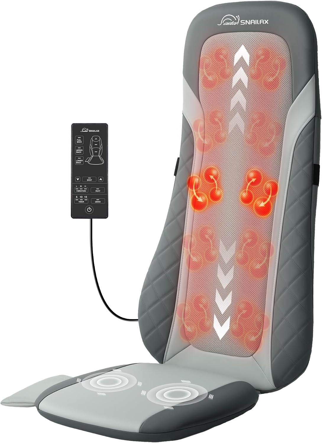 Shiatsu Back Massager Chair Pad with Heat and Vibration