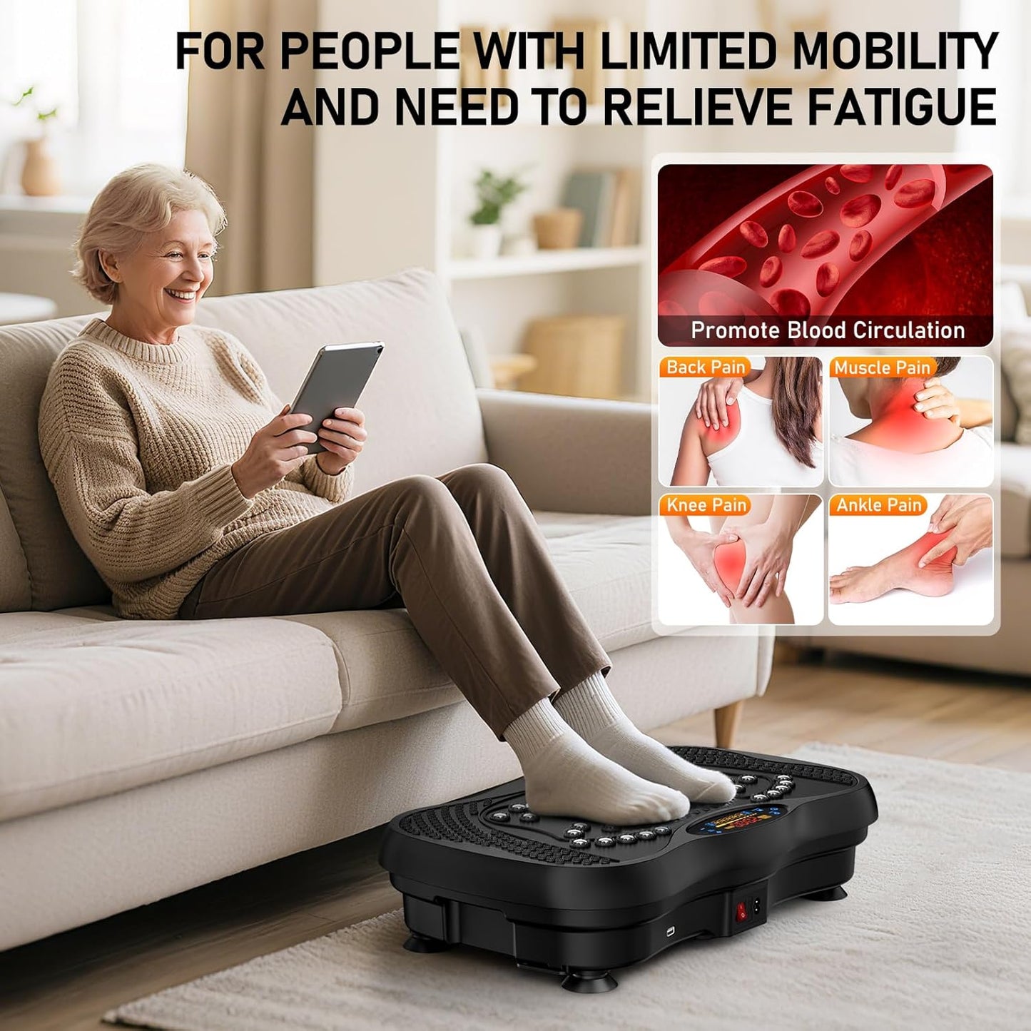 Vibration Plate Exercise Machine – 130-Level Full Body Trainer