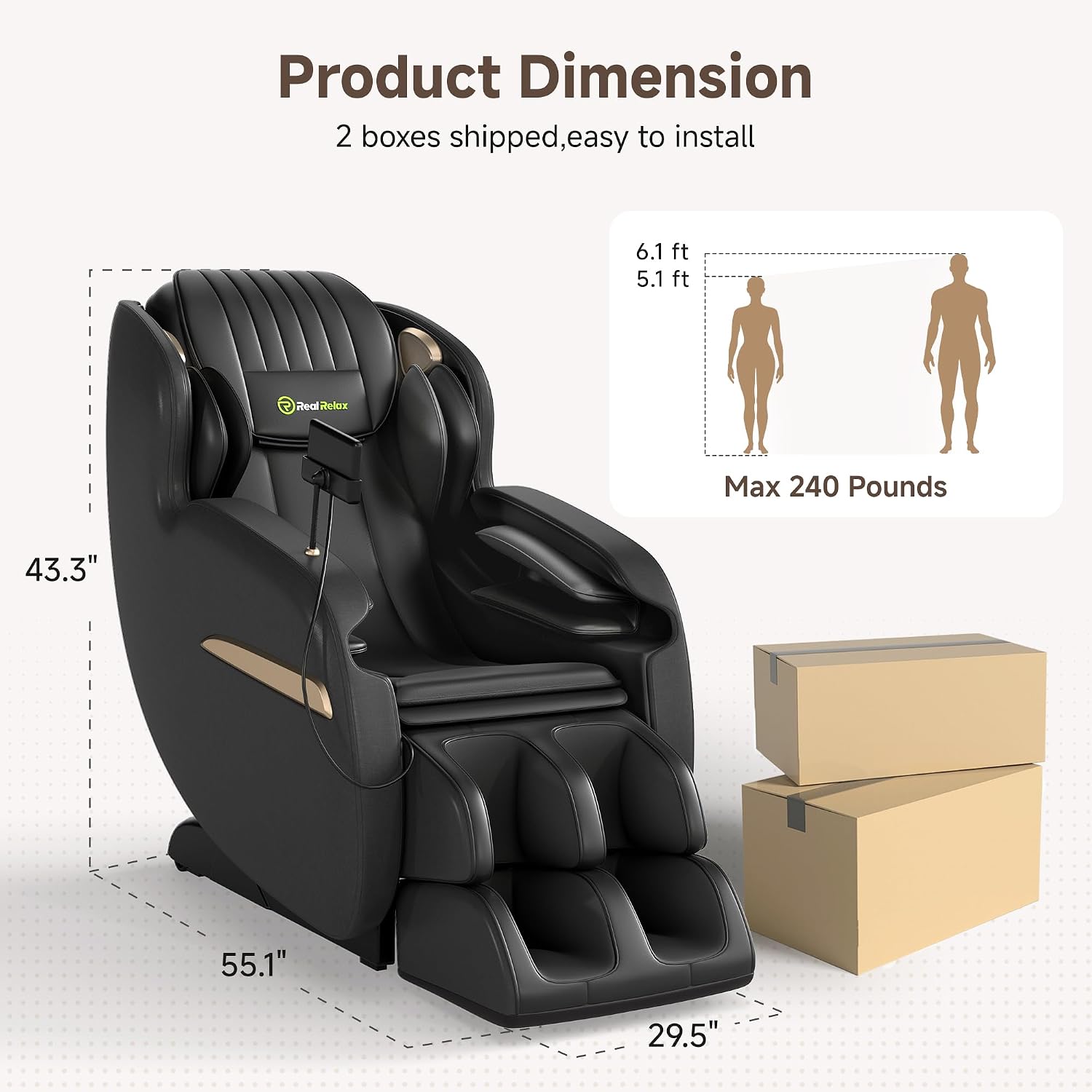 2D SL-Track Zero Gravity Full Body Massage Chair