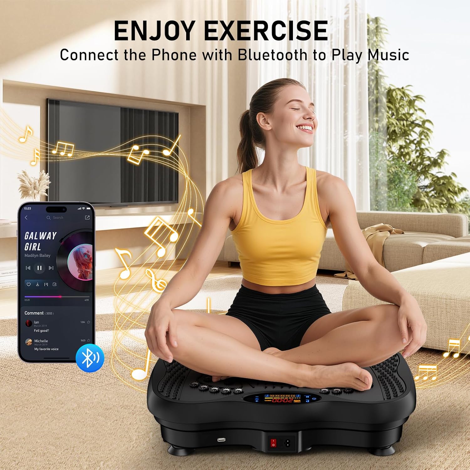 Vibration Plate Exercise Machine – 130-Level Full Body Trainer
