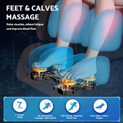 Zero Gravity Full Body Massage Chair with Heat & Bluetooth