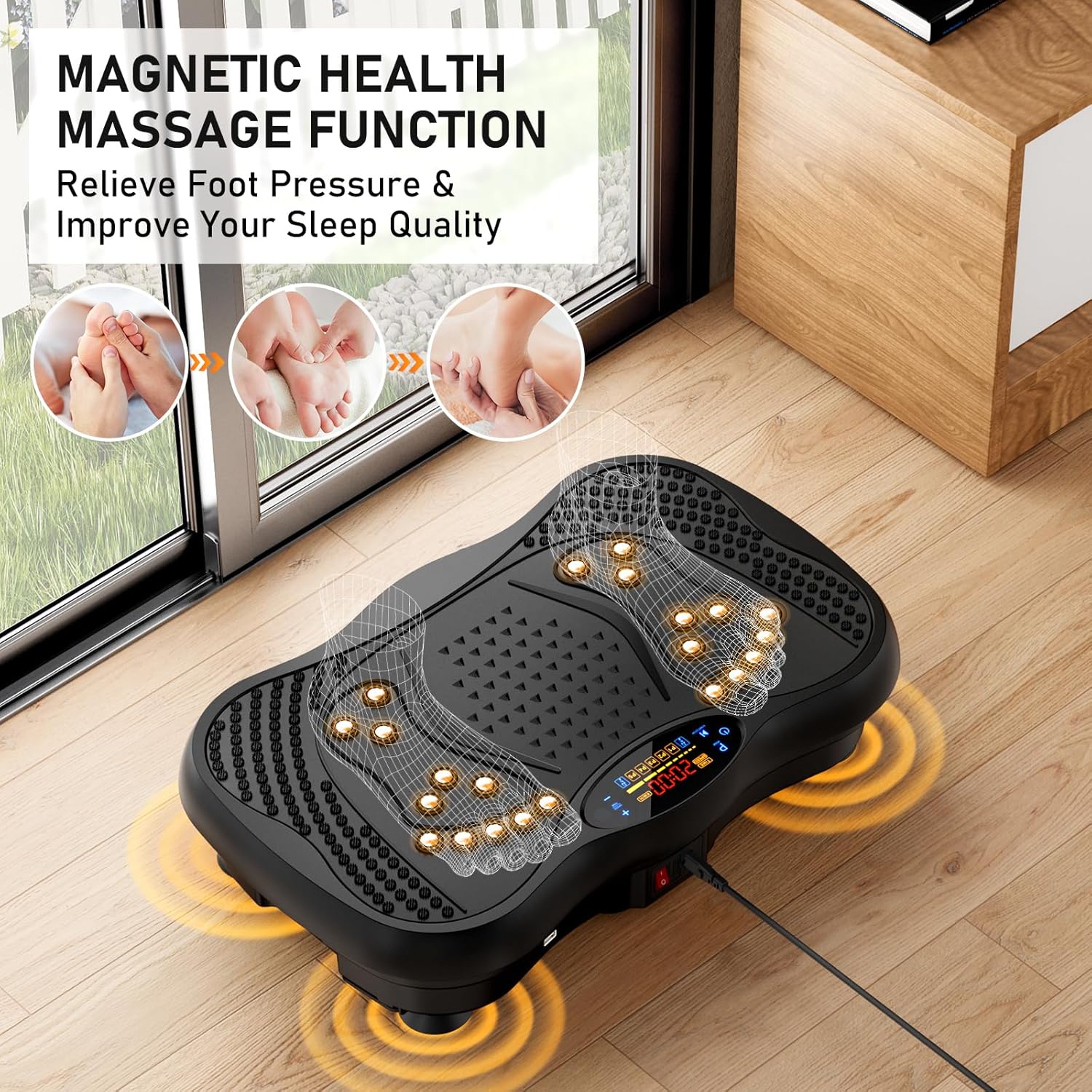 Vibration Plate Exercise Machine – 130-Level Full Body Trainer