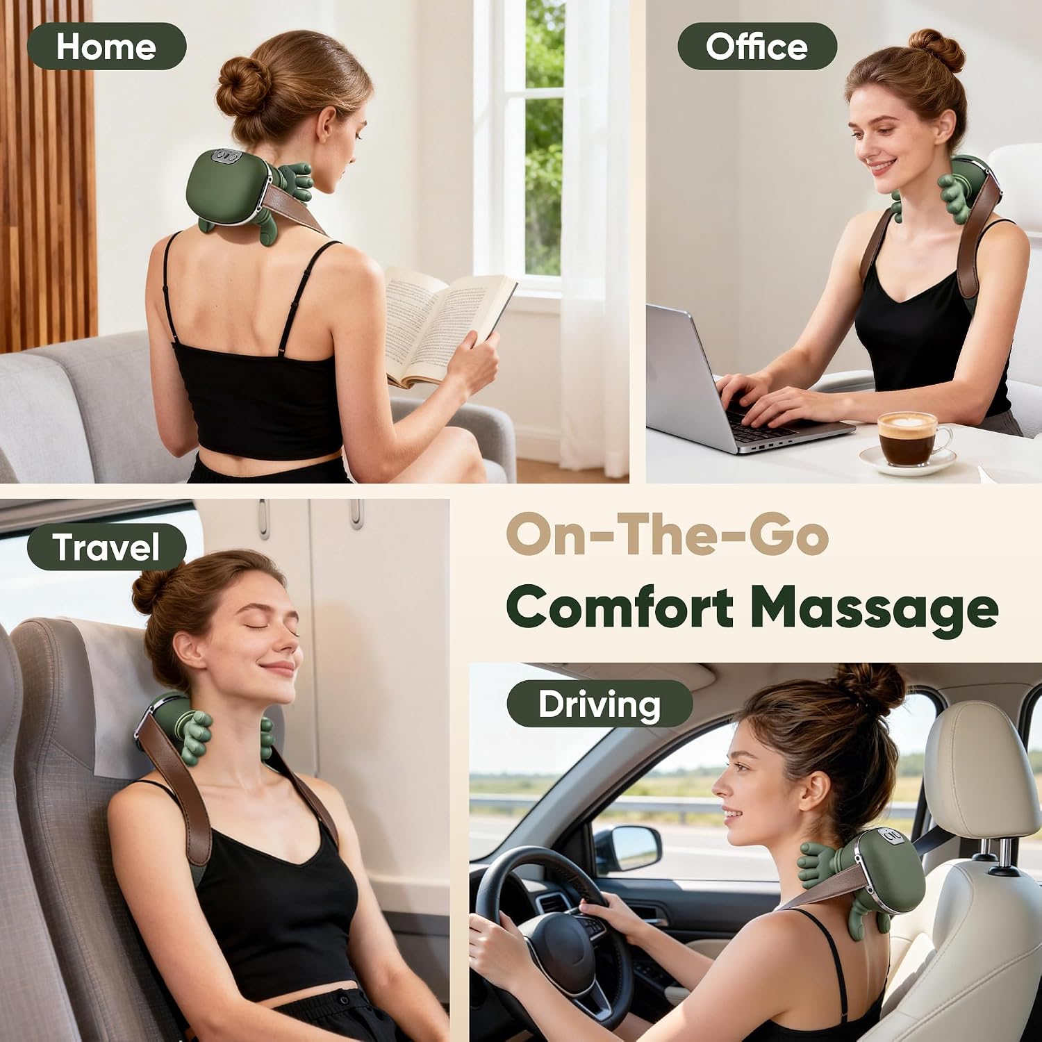 Heated Neck and Shoulder Massager – 4D Kneading Relief
