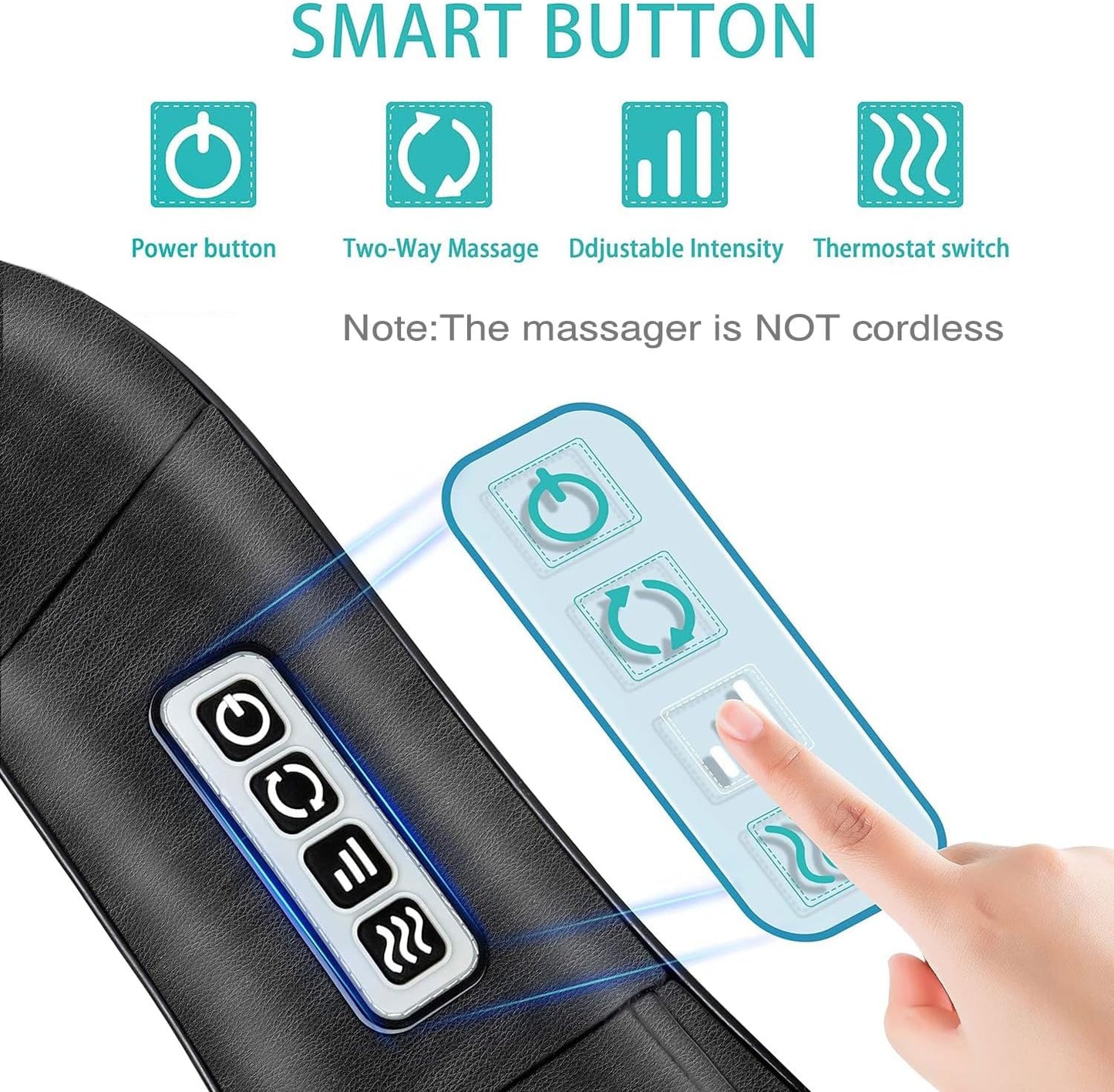 Shiatsu Back and Neck Massager Pillow with Heat