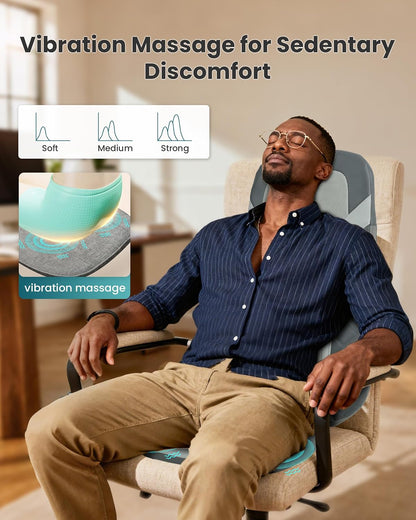Shiatsu Back Massager Chair Pad with Heat and Vibration