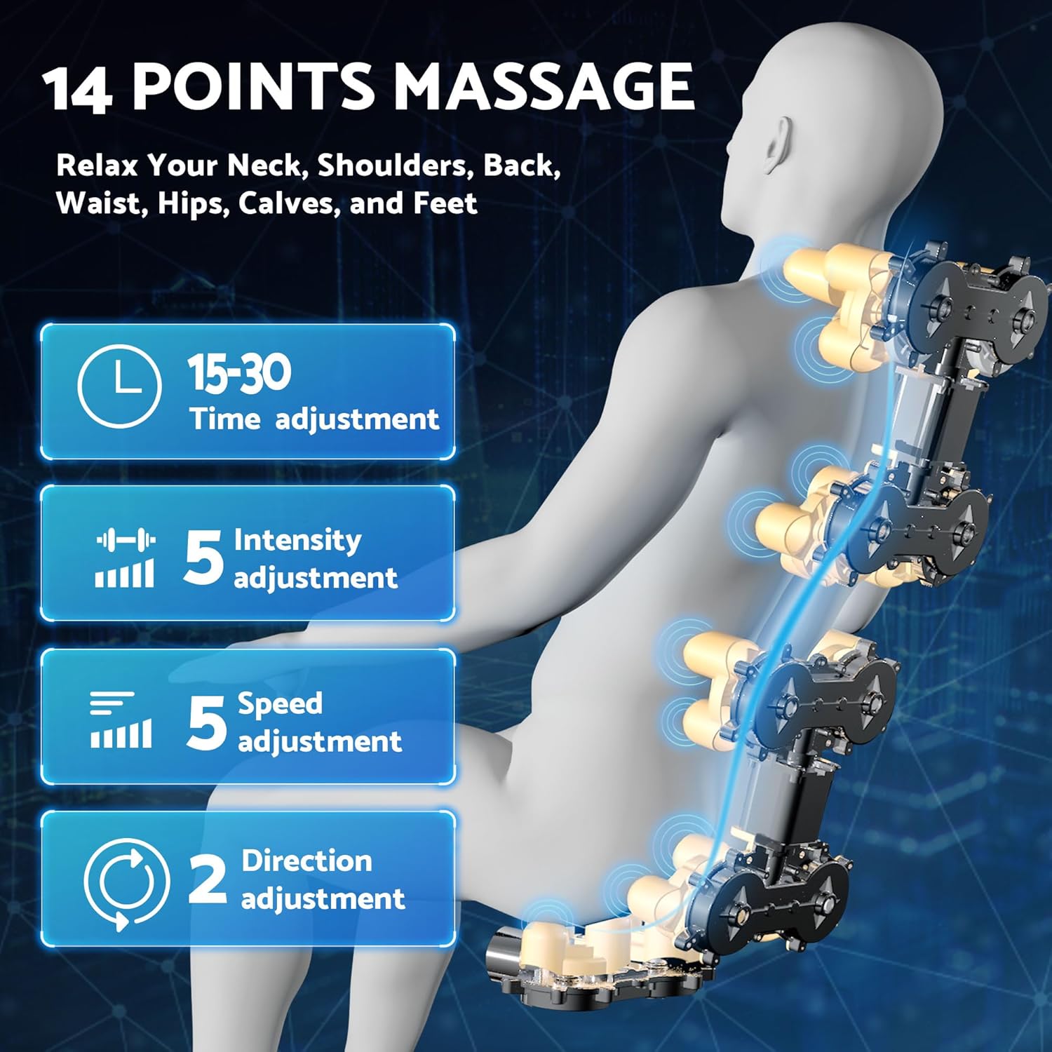 Zero Gravity Full Body Massage Chair with Heat & Bluetooth