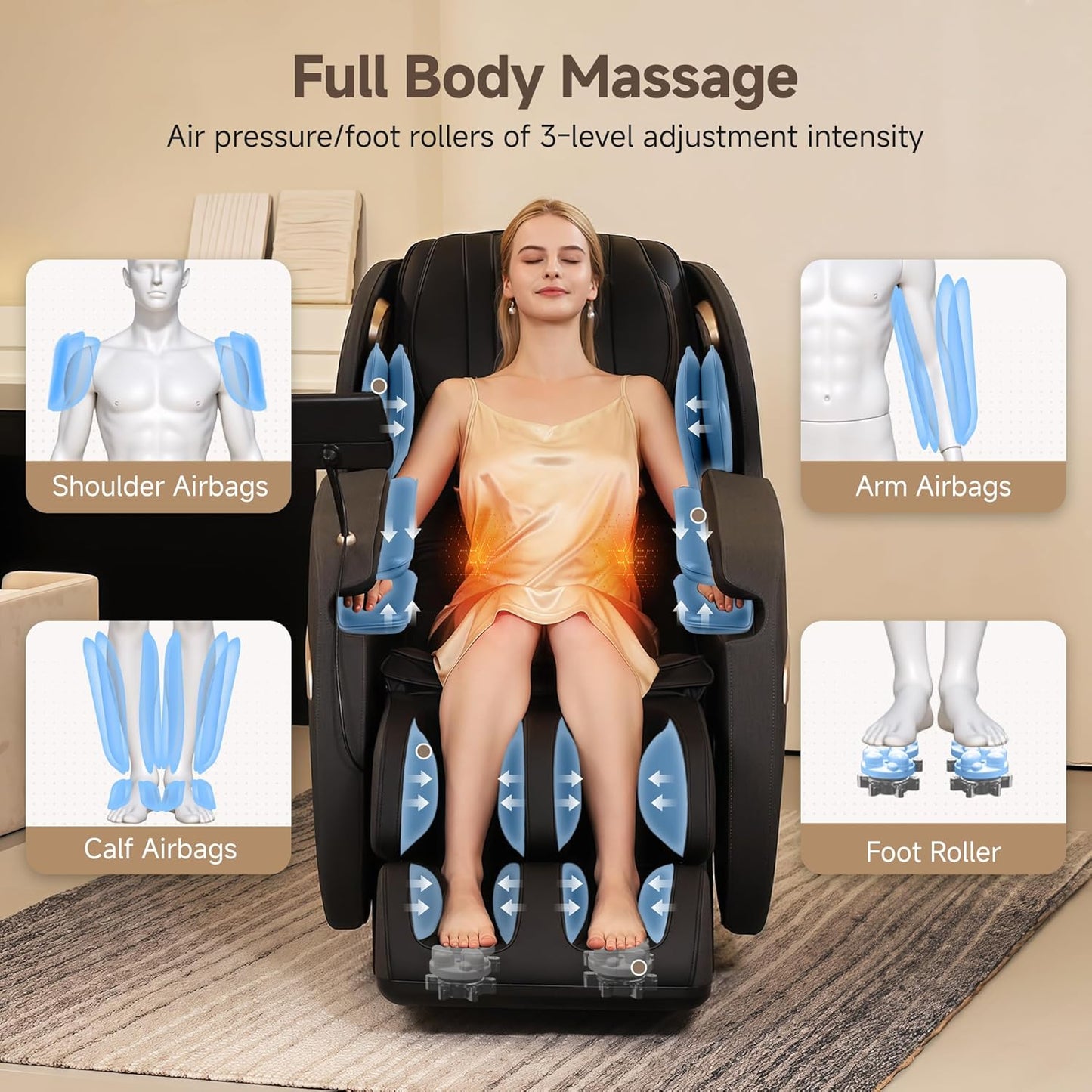 2D SL-Track Zero Gravity Full Body Massage Chair