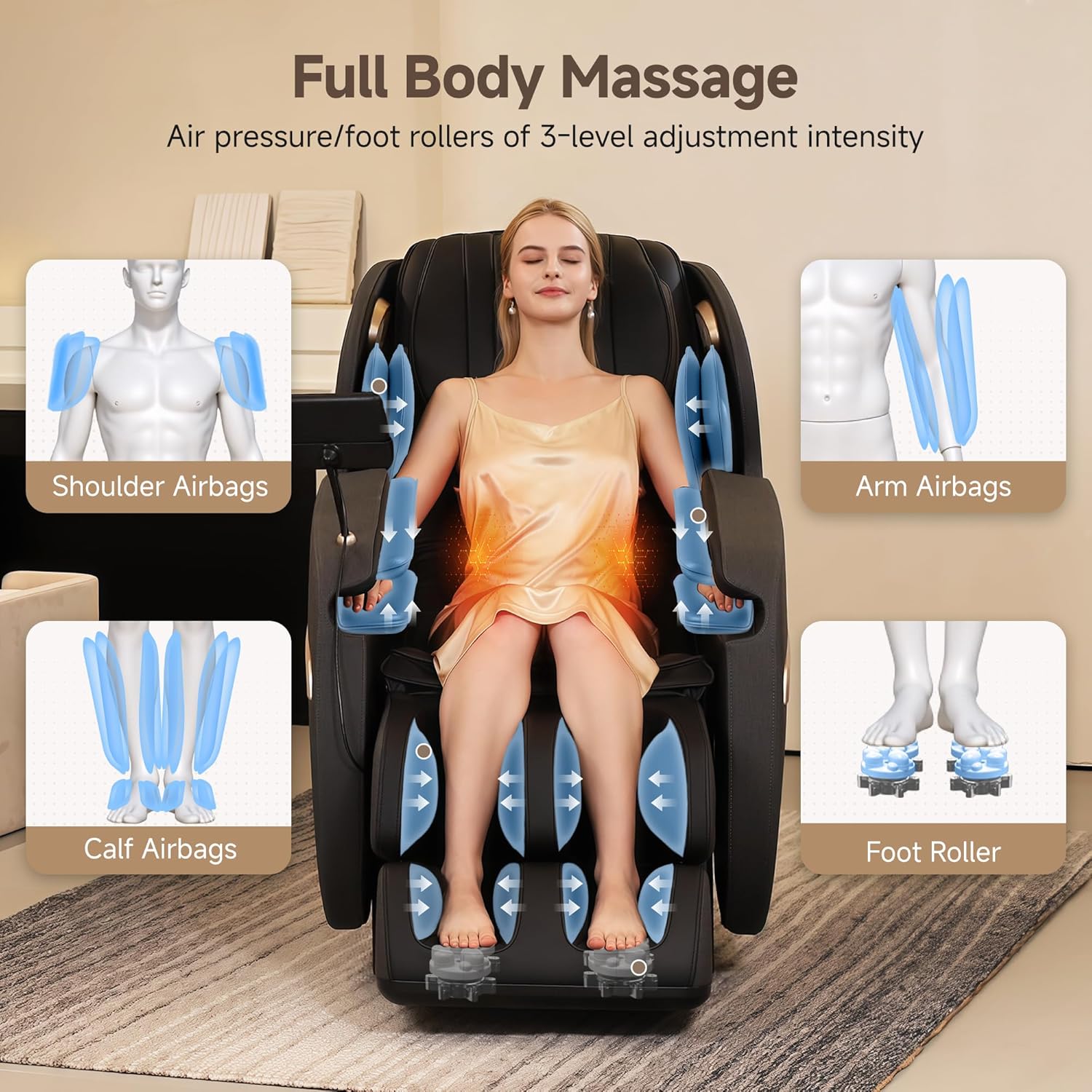 2D SL-Track Zero Gravity Full Body Massage Chair