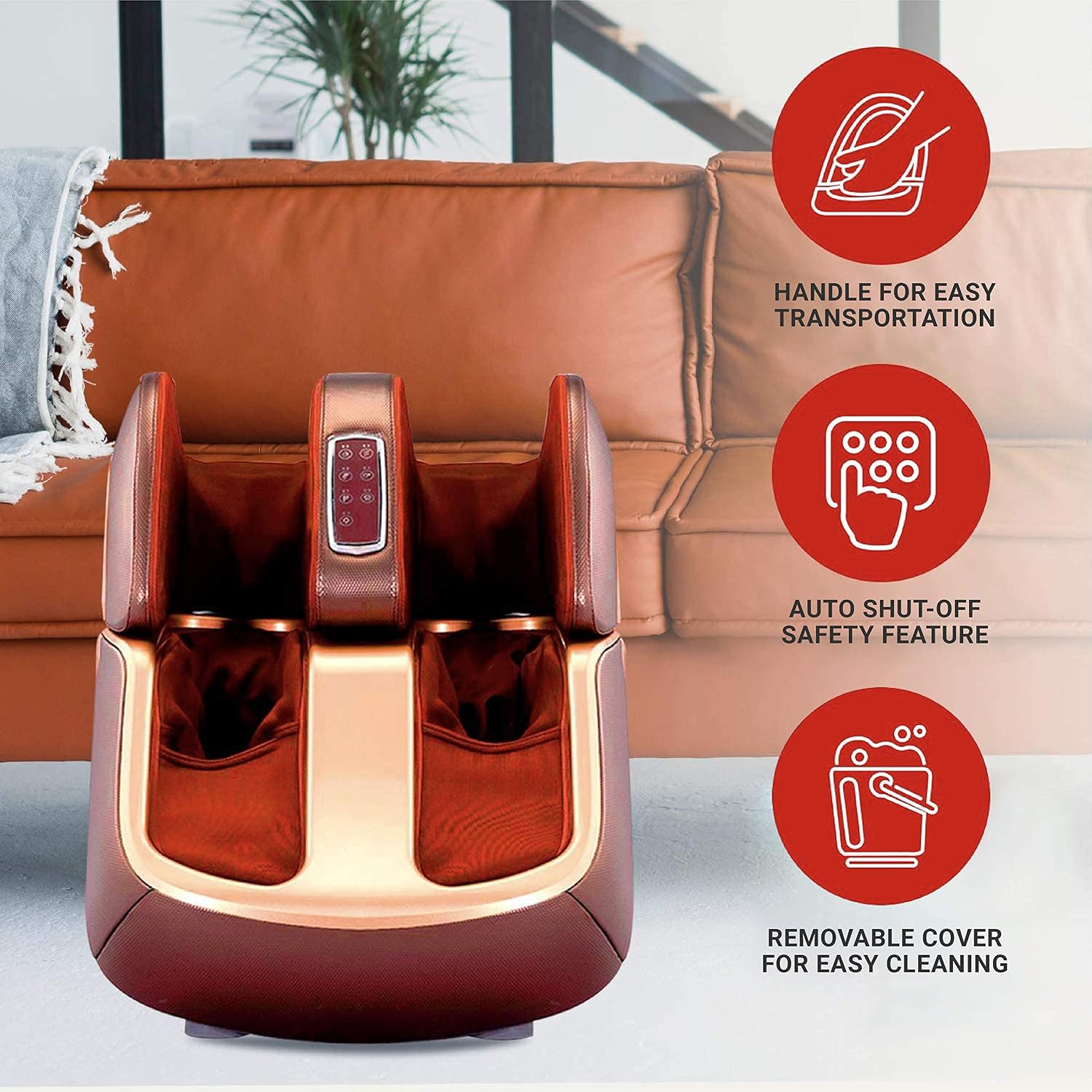 Electric Shiatsu Foot and Leg Massager – Heat & Air Compression