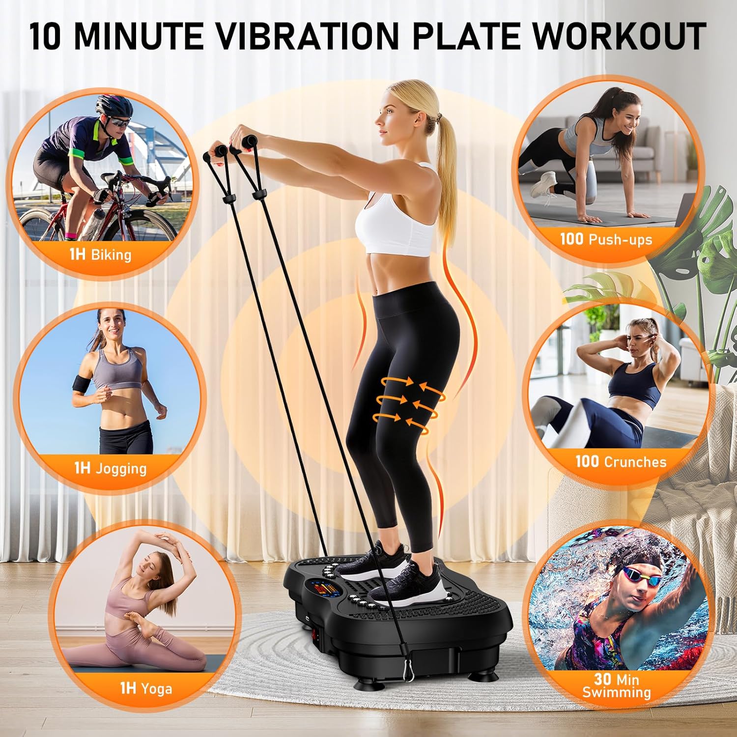 Vibration Plate Exercise Machine – 130-Level Full Body Trainer