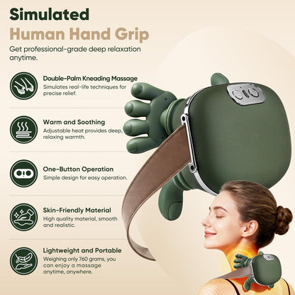 Heated Neck and Shoulder Massager – 4D Kneading Relief