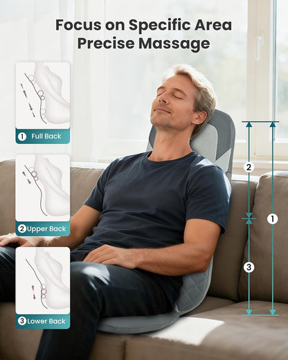 Shiatsu Back Massager Chair Pad with Heat and Vibration