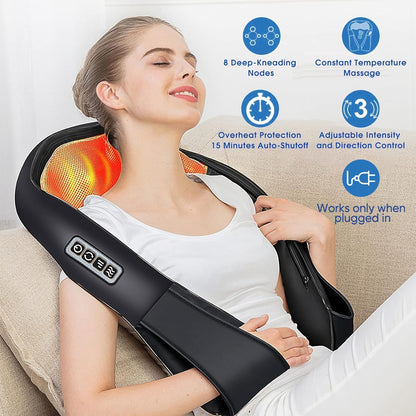 Shiatsu Back and Neck Massager Pillow with Heat
