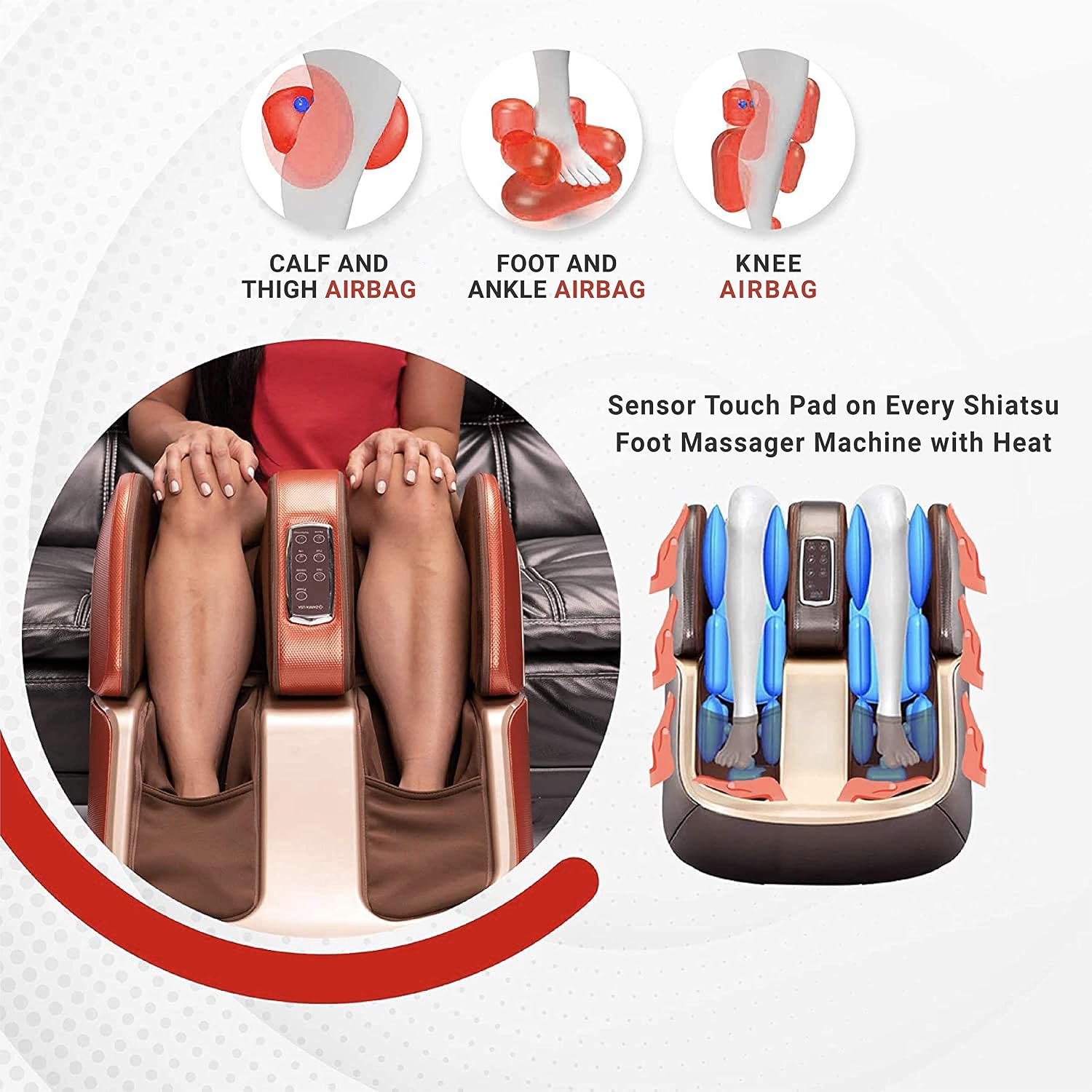 Electric Shiatsu Foot and Leg Massager – Heat & Air Compression