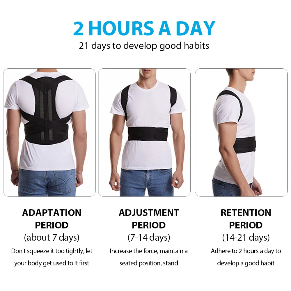 Adjustable Back Brace Posture Corrector for Better Alignment