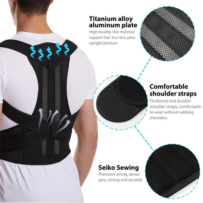 Adjustable Back Brace Posture Corrector for Better Alignment