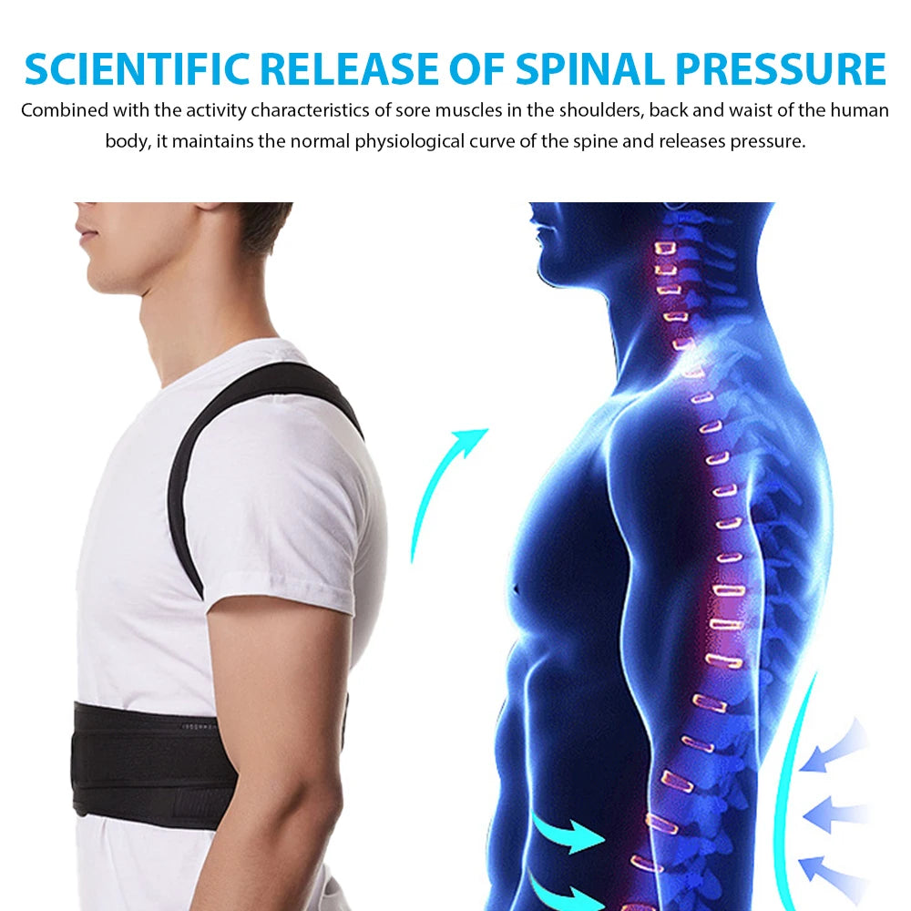 Adjustable Back Brace Posture Corrector for Better Alignment