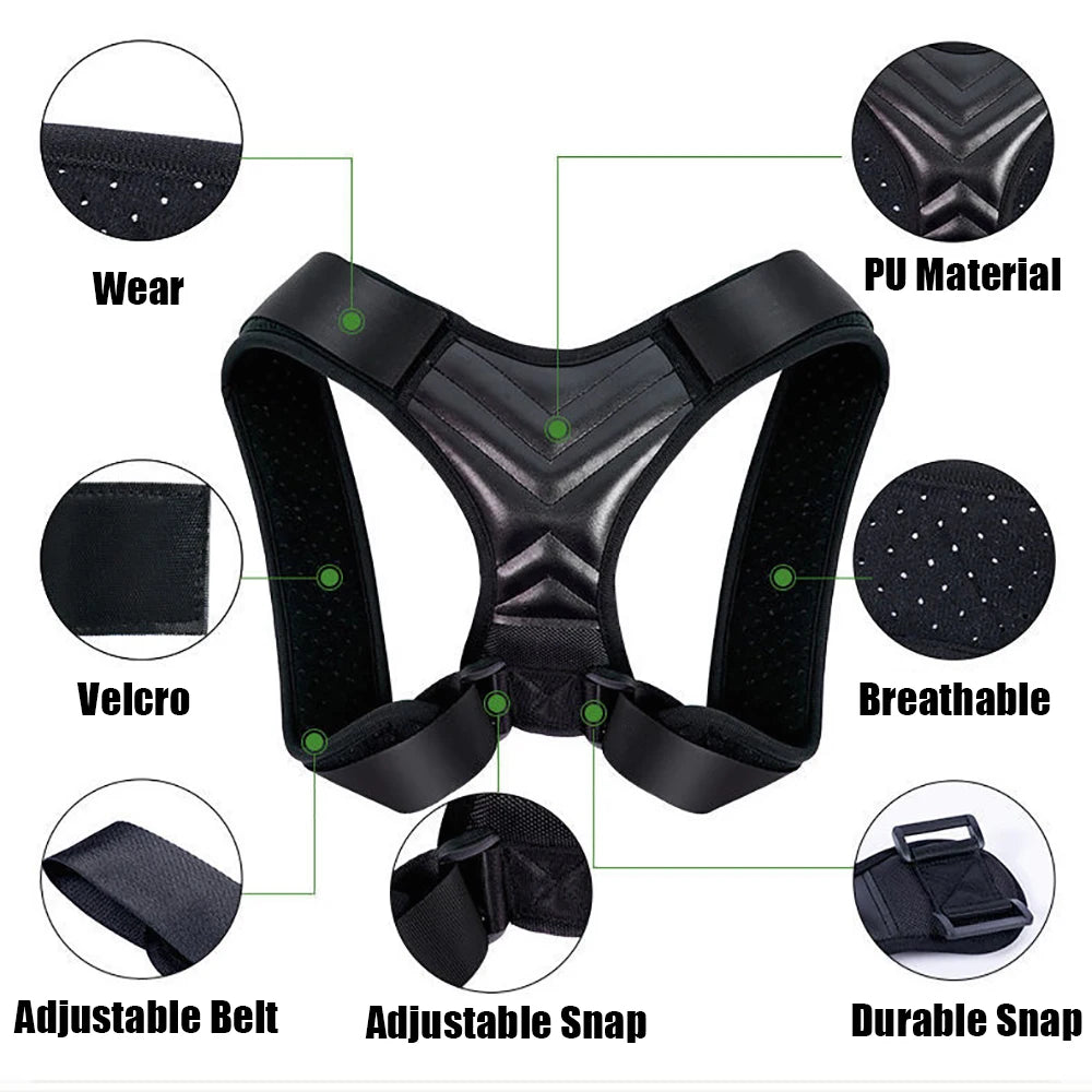 Adjustable Back Posture Corrector Strap for Adults